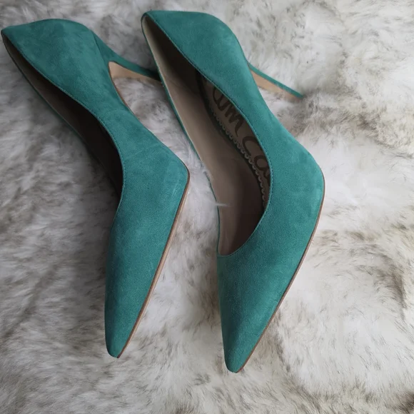 Sam Edelman Women's Kerry Green Suede Pumps "Hazel" - Picture 6 of 8